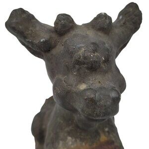 Vintage Cast Iron Unique Guardian Dog Foo Dog Asian Oriental Collectables Estate